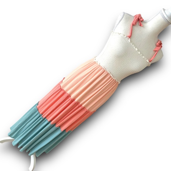 BeBop Maxi Tiered ColorBlock Dress Size Small - Picture 2 of 12